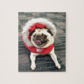 Weihnachts-Mops Puzzle (Vertikal)