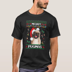 Weihnachts-Mops-Santa für Mops Frohe Mopmas Weihna T-Shirt