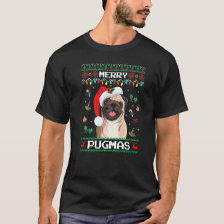 Weihnachts-Mops-Santa für Mops Frohe Mopmas Weihna T-Shirt