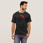 Weihnachts-Mops-Silhouette T-Shirt (Vorne ganz)