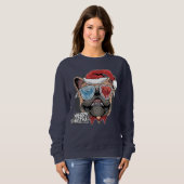 Weihnachts-Mops Sweatshirt (Vorne ganz)