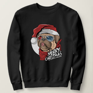 Weihnachts-Mops Sweatshirt