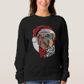 Weihnachts-Mops Sweatshirt (Vorderseite)