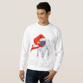 Weihnachts-Mops Sweatshirt (Vorne ganz)