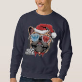 Weihnachts-Mops Sweatshirt (Vorderseite)