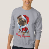 Weihnachts-Mops Sweatshirt (Vorderseite)