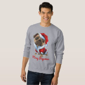 Weihnachts-Mops Sweatshirt (Vorne ganz)