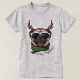 Weihnachts-Mops T-Shirt