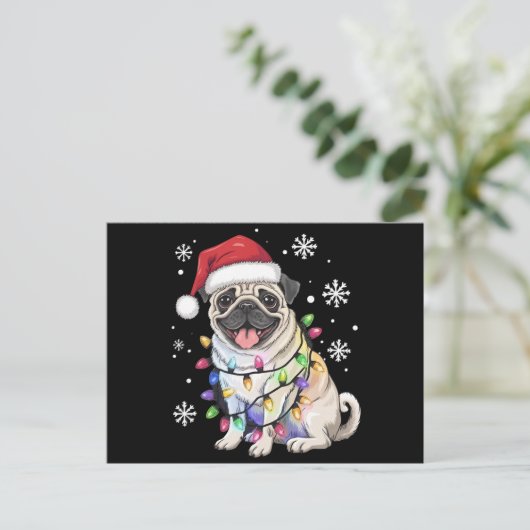 Weihnachts-Mops Weihnachten Weihnachten Weihnachte (Stehend Vorderseite)