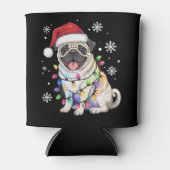 Weihnachts-Mops Weihnachten Weihnachten Weihnachte Dosenkühler (Vorderseite)