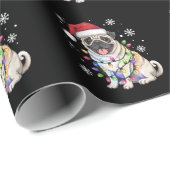 Weihnachts-Mops Weihnachten Weihnachten Weihnachte Geschenkpapier (Rolleneckpunkt)