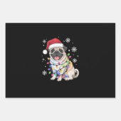 Weihnachts-Mops Weihnachten Weihnachten Weihnachte Geschenkpapier Set (Vorderseite)