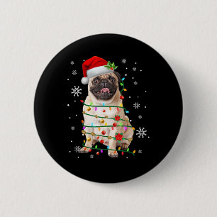 Weihnachts-Mops Weihnachten Weihnachten Weihnachts Button