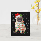 Weihnachts-Mops Weihnachten Weihnachten Weihnachts Karte (Gelbe Blume)