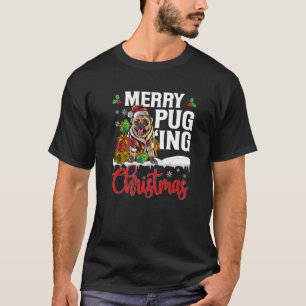 Weihnachts-Mops-Witz Frohe Pugmas Xmas Hund T-Shirt