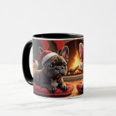 Weihnachts-Möpse Tasse (Vorderseite Links)