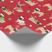 Weihnachts-Möpsen Geschenkpapier (Ecke)