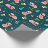 Weihnachts-Möpsen Geschenkpapier (Ecke)