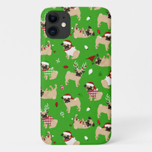 Weihnachts-Möpsen Grün Case-Mate iPhone Hülle