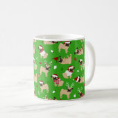 Weihnachts-Möpsen Grün Kaffeetasse (VorderseiteRechts)