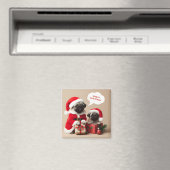 Weihnachts-Möpsen Magnet (In Situ (Geschirrspüler))