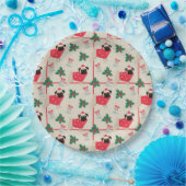 Weihnachts-Möpsen Pappteller (Party)