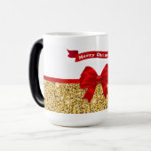 Weihnachts-Morphing-Tasse/Roter Bow Verwandlungstasse (Vorderseite Links)