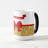 Weihnachts-Morphing-Tasse/Roter Bow Verwandlungstasse (VorderseiteRechts)