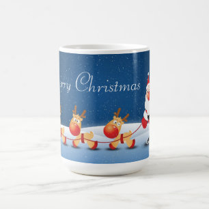 Weihnachts-Morphing-Tasse/Weihnachtsmann und Renti Verwandlungstasse