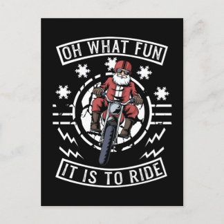 Weihnachts-Motorrad Santa Claus Biker Vater Bike Postkarte