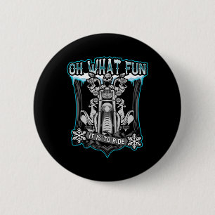 Weihnachts-Motorrad-Totenkopf-Weihnachtsmann Oh Wa Button