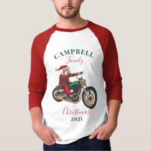 Weihnachts-Motorradfahrer-Familie Matching Persona T-Shirt