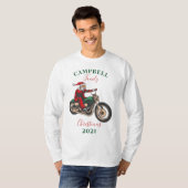 Weihnachts-Motorradfahrerfamilie Matching Personal T-Shirt (Vorne ganz)
