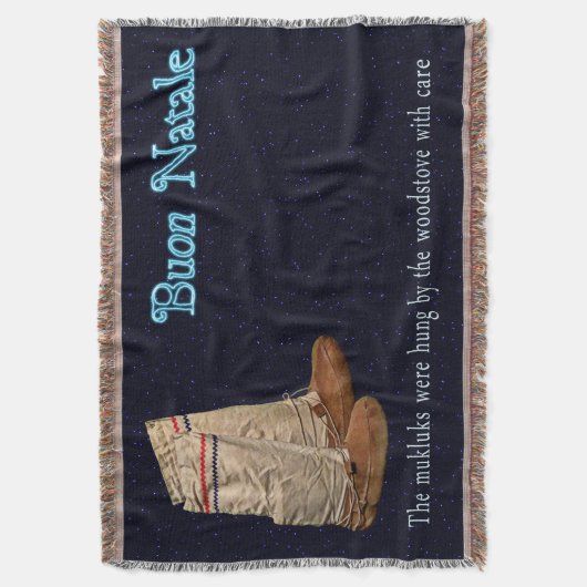 Weihnachts Mukluks Decke (Vorderseite Vertikal)