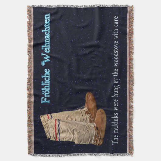 Weihnachts Mukluks Decke (Vorderseite Vertikal)