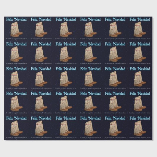 Weihnachts Mukluks Geschenkpapier (Flach)