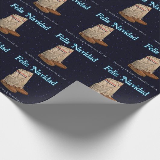 Weihnachts Mukluks Geschenkpapier (Ecke)