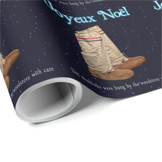 Weihnachts Mukluks Geschenkpapier (Rolleneckpunkt)