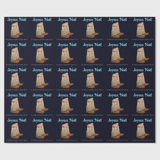 Weihnachts Mukluks Geschenkpapier (Flach)