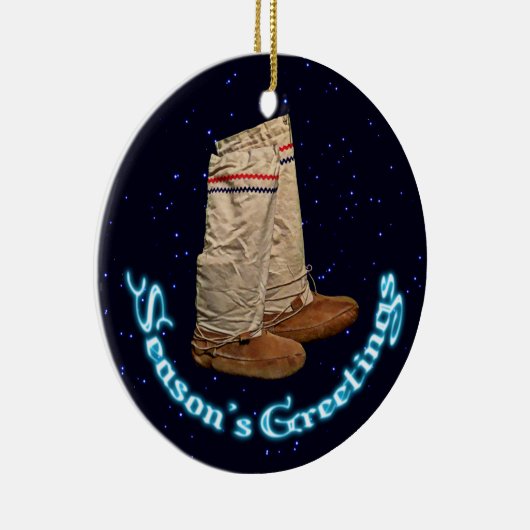 Weihnachts Mukluks Keramikornament (Rechts)