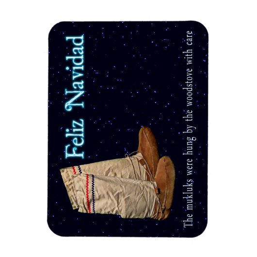 Weihnachts Mukluks Magnet (Vertikal)