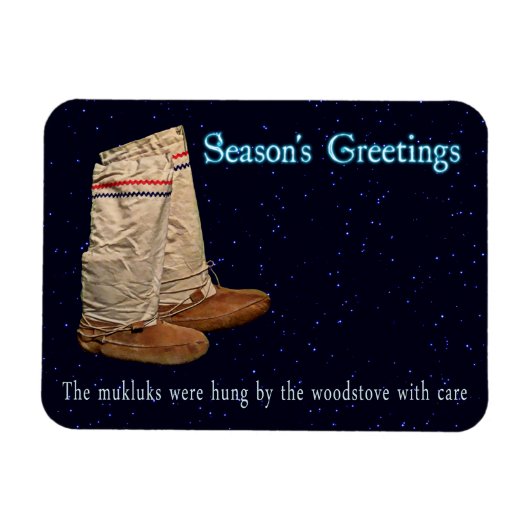Weihnachts Mukluks Magnet (Horizontal)