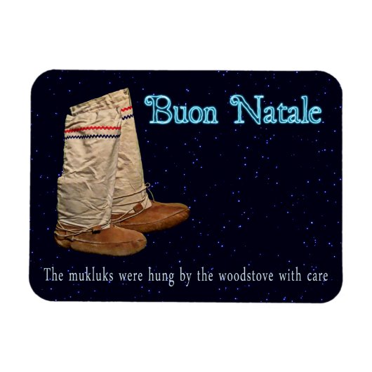 Weihnachts Mukluks Magnet (Horizontal)