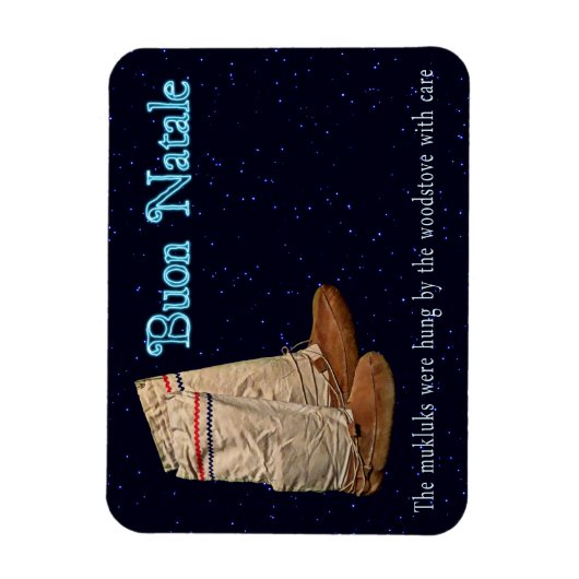 Weihnachts Mukluks Magnet (Vertikal)