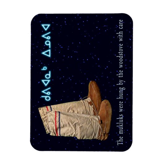 Weihnachts Mukluks Magnet (Vertikal)