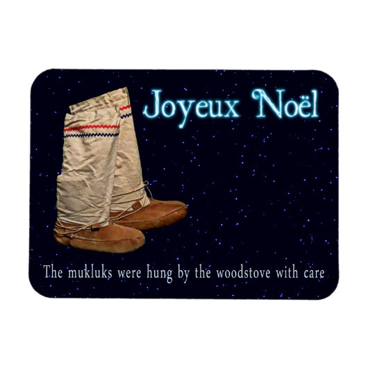 Weihnachts Mukluks Magnet (Horizontal)