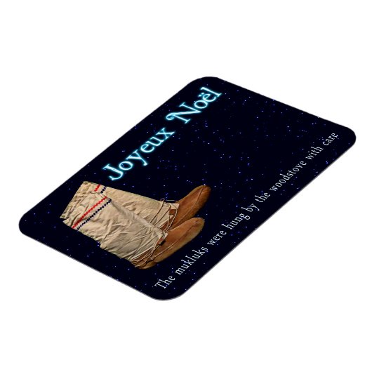 Weihnachts Mukluks Magnet (Linke Seite)