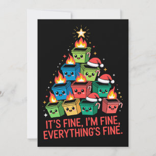 Weihnachts-Müllcontainer-Feuerbaum Es ist okay, mi Einladung