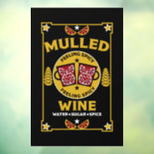 Weihnachts-Mulled Roter Wein Fensteraufkleber (Blatt 3)