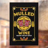 Weihnachts-Mulled Roter Wein Fensteraufkleber (Blatt 2)